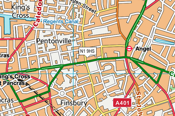 N1 9HS map - OS VectorMap District (Ordnance Survey) N1 9HS map - OS VectorMap District (Ordnance Survey)