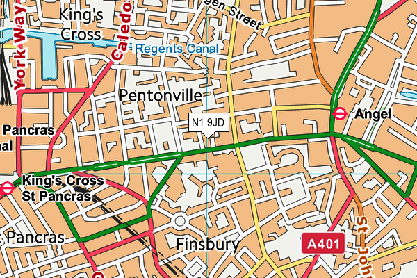 N1 9JD map - OS VectorMap District (Ordnance Survey) N1 9JD map - OS VectorMap District (Ordnance Survey)