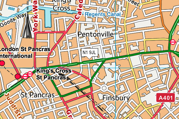 N1 9JL map - OS VectorMap District (Ordnance Survey) N1 9JL map - OS VectorMap District (Ordnance Survey)