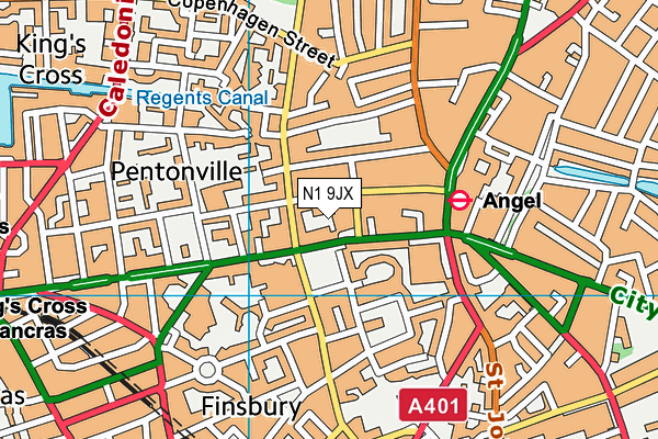 N1 9JX map - OS VectorMap District (Ordnance Survey) N1 9JX map - OS VectorMap District (Ordnance Survey)