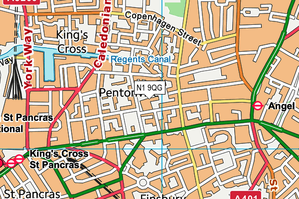 N1 9QG map - OS VectorMap District (Ordnance Survey) N1 9QG map - OS VectorMap District (Ordnance Survey)