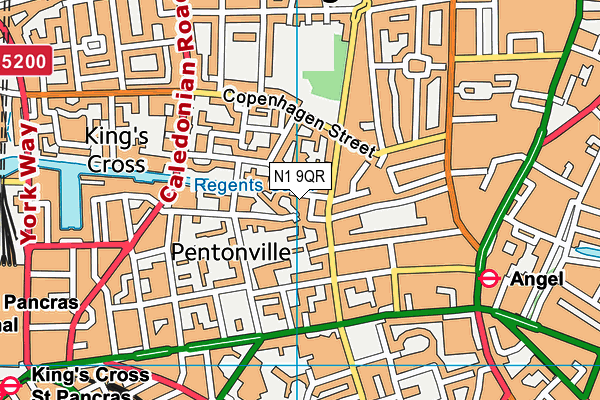 N1 9QR map - OS VectorMap District (Ordnance Survey) N1 9QR map - OS VectorMap District (Ordnance Survey)