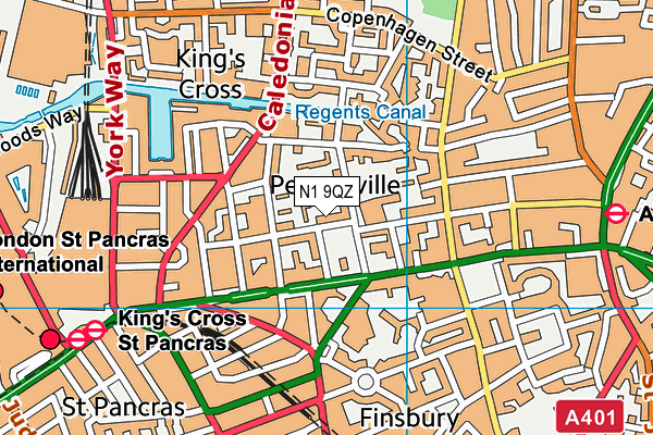 N1 9QZ map - OS VectorMap District (Ordnance Survey) N1 9QZ map - OS VectorMap District (Ordnance Survey)