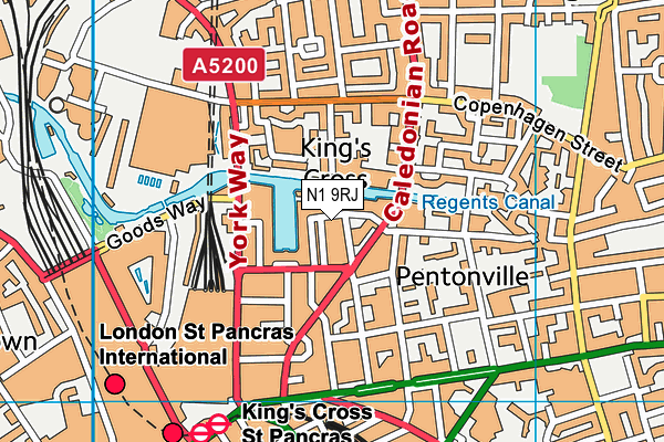 N1 9RJ map - OS VectorMap District (Ordnance Survey) N1 9RJ map - OS VectorMap District (Ordnance Survey)