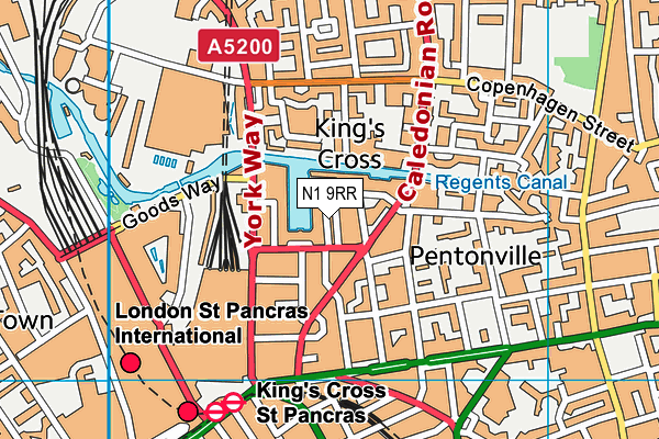 N1 9RR map - OS VectorMap District (Ordnance Survey) N1 9RR map - OS VectorMap District (Ordnance Survey)