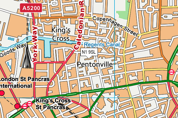N1 9SL map - OS VectorMap District (Ordnance Survey) N1 9SL map - OS VectorMap District (Ordnance Survey)