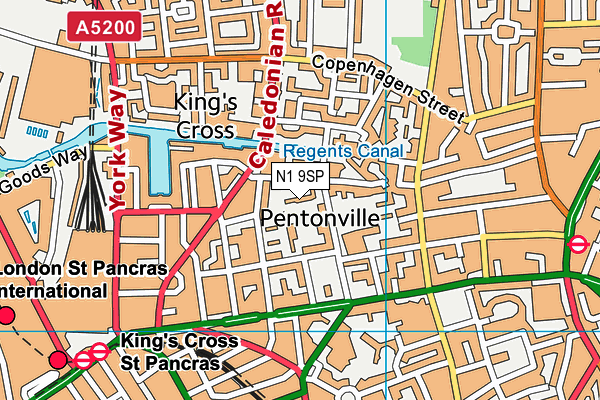 N1 9SP map - OS VectorMap District (Ordnance Survey) N1 9SP map - OS VectorMap District (Ordnance Survey)