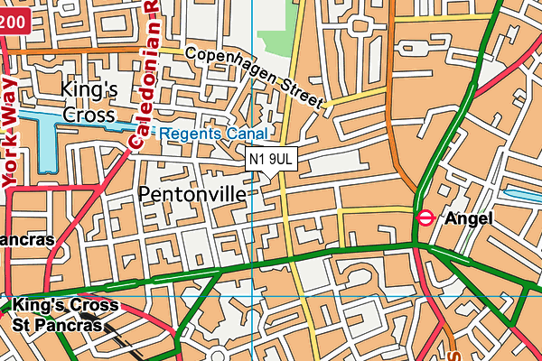 N1 9UL map - OS VectorMap District (Ordnance Survey) N1 9UL map - OS VectorMap District (Ordnance Survey)