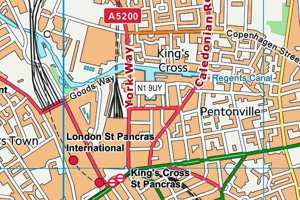 N1 9UY map - OS VectorMap District (Ordnance Survey) N1 9UY map - OS VectorMap District (Ordnance Survey)