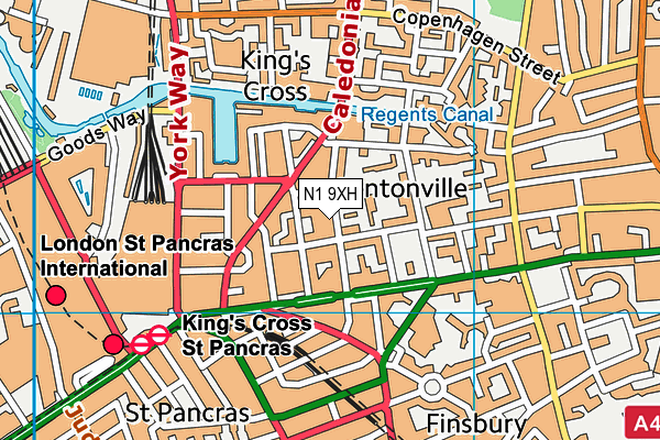 N1 9XH map - OS VectorMap District (Ordnance Survey) N1 9XH map - OS VectorMap District (Ordnance Survey)