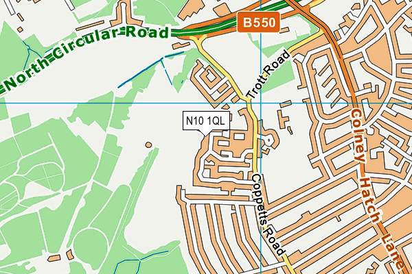 N10 1QL map - OS VectorMap District (Ordnance Survey) N10 1QL map - OS VectorMap District (Ordnance Survey)