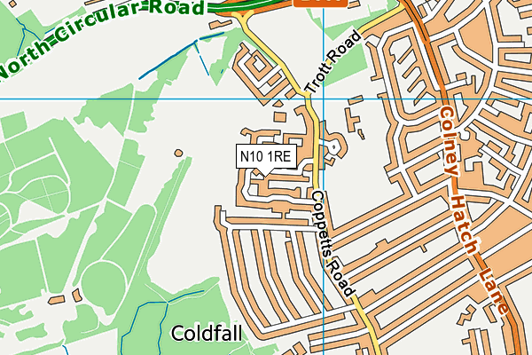 N10 1RE map - OS VectorMap District (Ordnance Survey) N10 1RE map - OS VectorMap District (Ordnance Survey)