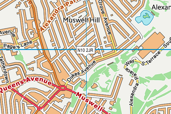 N10 2JR map - OS VectorMap District (Ordnance Survey) N10 2JR map - OS VectorMap District (Ordnance Survey)