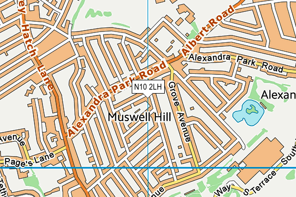 N10 2LH map - OS VectorMap District (Ordnance Survey) N10 2LH map - OS VectorMap District (Ordnance Survey)