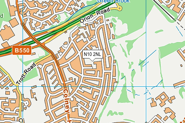 N10 2NL map - OS VectorMap District (Ordnance Survey) N10 2NL map - OS VectorMap District (Ordnance Survey)