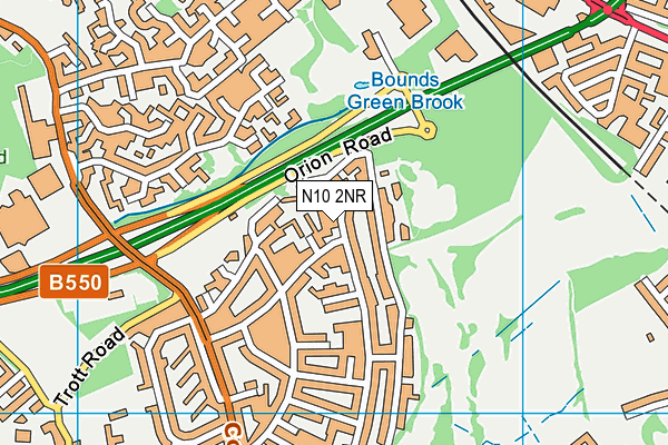N10 2NR map - OS VectorMap District (Ordnance Survey) N10 2NR map - OS VectorMap District (Ordnance Survey)