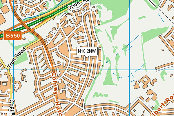 N10 2NW map - OS VectorMap District (Ordnance Survey) N10 2NW map - OS VectorMap District (Ordnance Survey)