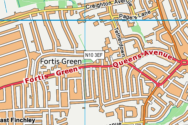 N10 3EF map - OS VectorMap District (Ordnance Survey) N10 3EF map - OS VectorMap District (Ordnance Survey)