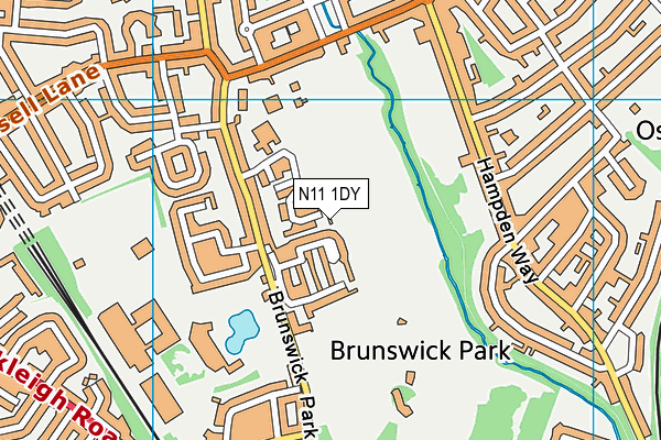 N11 1DY map - OS VectorMap District (Ordnance Survey) N11 1DY map - OS VectorMap District (Ordnance Survey)