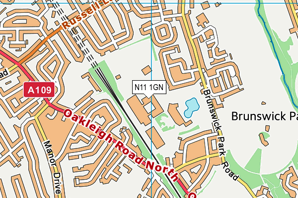 N11 1GN map - OS VectorMap District (Ordnance Survey) N11 1GN map - OS VectorMap District (Ordnance Survey)