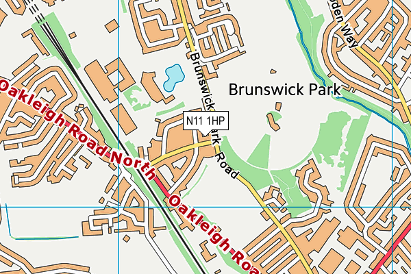 N11 1HP map - OS VectorMap District (Ordnance Survey)