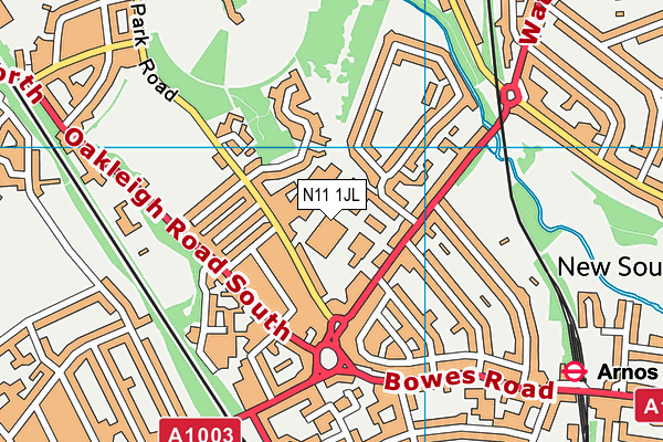 N11 1JL map - OS VectorMap District (Ordnance Survey) N11 1JL map - OS VectorMap District (Ordnance Survey)
