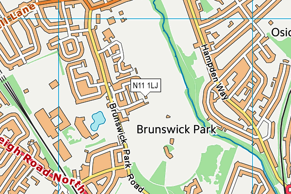 N11 1LJ map - OS VectorMap District (Ordnance Survey)
