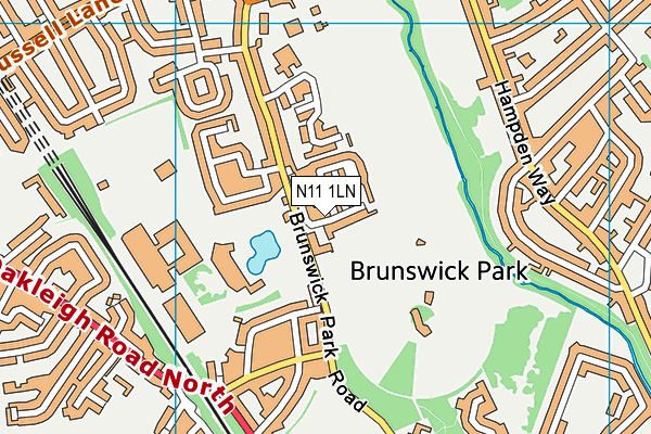 N11 1LN map - OS VectorMap District (Ordnance Survey) N11 1LN map - OS VectorMap District (Ordnance Survey)