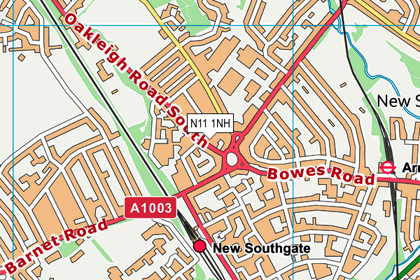 N11 1NH map - OS VectorMap District (Ordnance Survey) N11 1NH map - OS VectorMap District (Ordnance Survey)