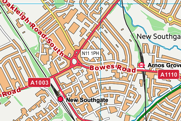 N11 1PH map - OS VectorMap District (Ordnance Survey) N11 1PH map - OS VectorMap District (Ordnance Survey)