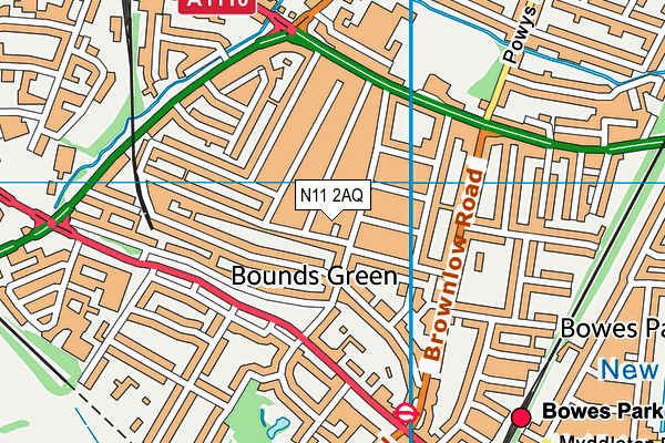 N11 2AQ map - OS VectorMap District (Ordnance Survey) N11 2AQ map - OS VectorMap District (Ordnance Survey)