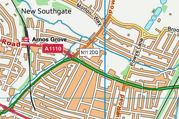 N11 2DQ map - OS VectorMap District (Ordnance Survey) N11 2DQ map - OS VectorMap District (Ordnance Survey)
