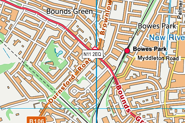 N11 2EQ map - OS VectorMap District (Ordnance Survey) N11 2EQ map - OS VectorMap District (Ordnance Survey)