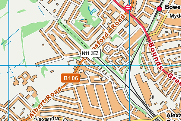 N11 2EZ map - OS VectorMap District (Ordnance Survey) N11 2EZ map - OS VectorMap District (Ordnance Survey)