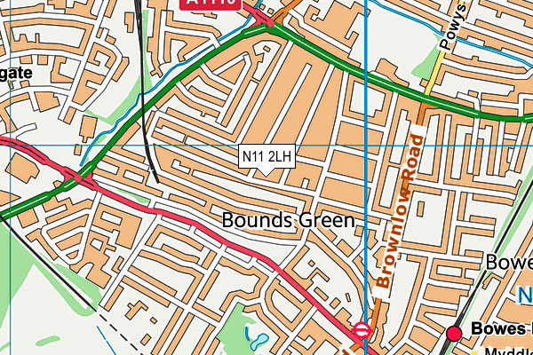 N11 2LH map - OS VectorMap District (Ordnance Survey) N11 2LH map - OS VectorMap District (Ordnance Survey)