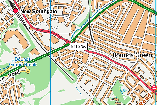 N11 2NA map - OS VectorMap District (Ordnance Survey)