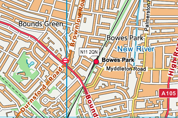 N11 2QN map - OS VectorMap District (Ordnance Survey) N11 2QN map - OS VectorMap District (Ordnance Survey)