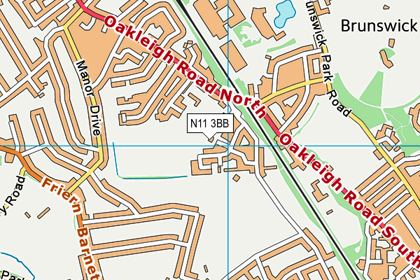 N11 3BB map - OS VectorMap District (Ordnance Survey) N11 3BB map - OS VectorMap District (Ordnance Survey)