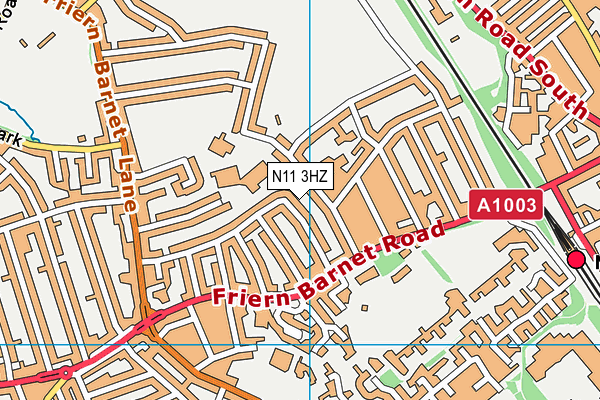 N11 3HZ map - OS VectorMap District (Ordnance Survey) N11 3HZ map - OS VectorMap District (Ordnance Survey)