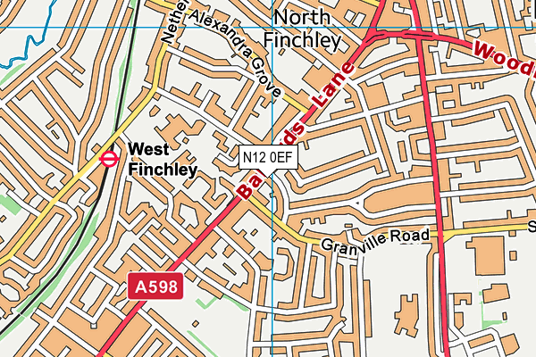 N12 0EF map - OS VectorMap District (Ordnance Survey) N12 0EF map - OS VectorMap District (Ordnance Survey)