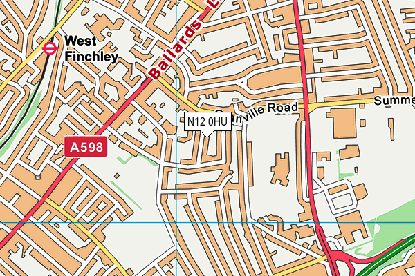 N12 0HU map - OS VectorMap District (Ordnance Survey) N12 0HU map - OS VectorMap District (Ordnance Survey)