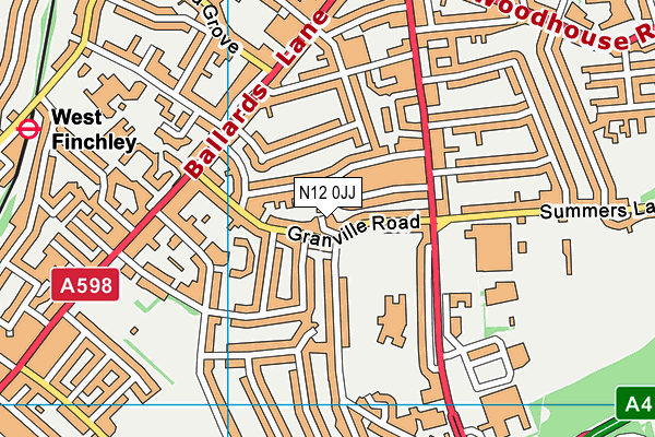 N12 0JJ map - OS VectorMap District (Ordnance Survey) N12 0JJ map - OS VectorMap District (Ordnance Survey)