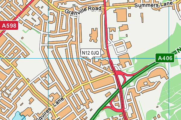 N12 0JQ map - OS VectorMap District (Ordnance Survey) N12 0JQ map - OS VectorMap District (Ordnance Survey)