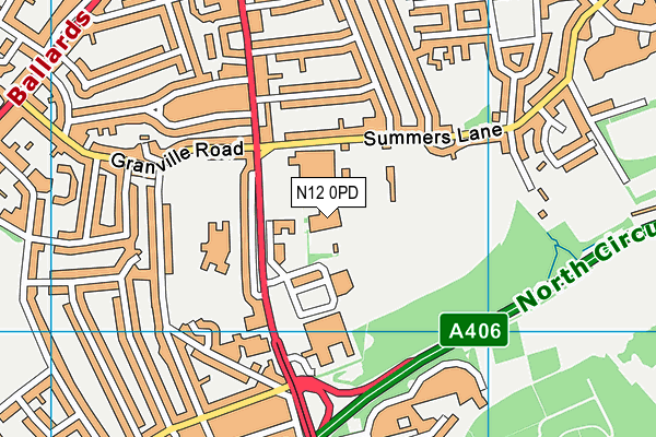 N12 0PD map - OS VectorMap District (Ordnance Survey) N12 0PD map - OS VectorMap District (Ordnance Survey)