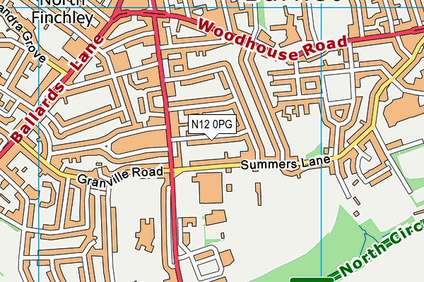 N12 0PG map - OS VectorMap District (Ordnance Survey) N12 0PG map - OS VectorMap District (Ordnance Survey)