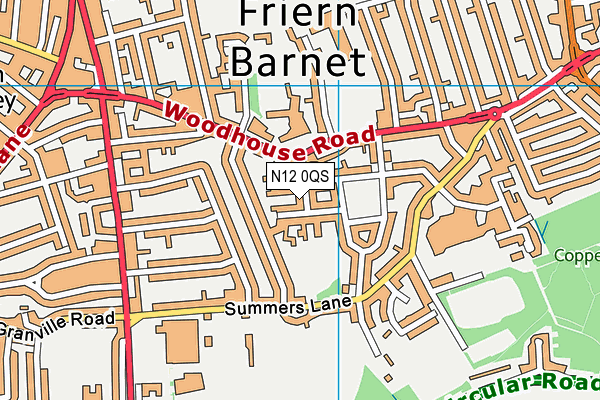 N12 0QS map - OS VectorMap District (Ordnance Survey) N12 0QS map - OS VectorMap District (Ordnance Survey)