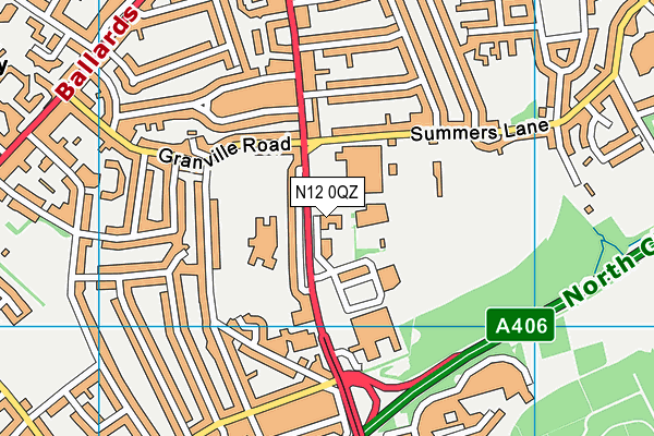 N12 0QZ map - OS VectorMap District (Ordnance Survey) N12 0QZ map - OS VectorMap District (Ordnance Survey)