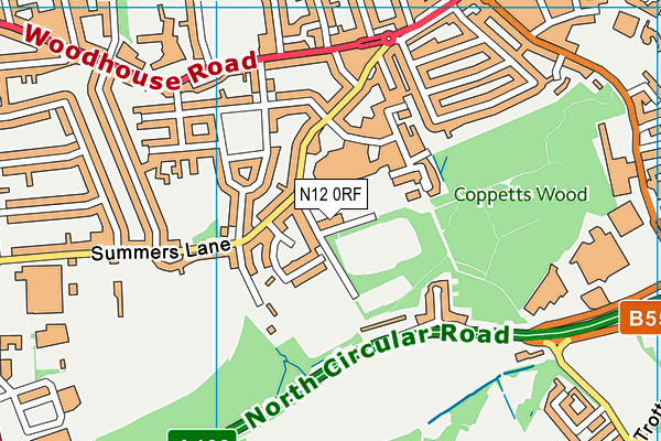 N12 0RF map - OS VectorMap District (Ordnance Survey) N12 0RF map - OS VectorMap District (Ordnance Survey)