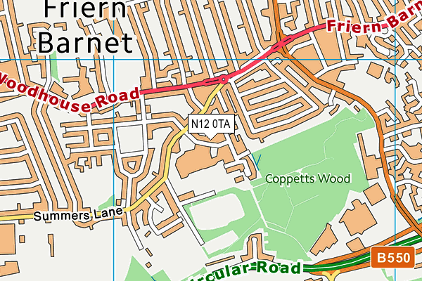 N12 0TA map - OS VectorMap District (Ordnance Survey) N12 0TA map - OS VectorMap District (Ordnance Survey)
