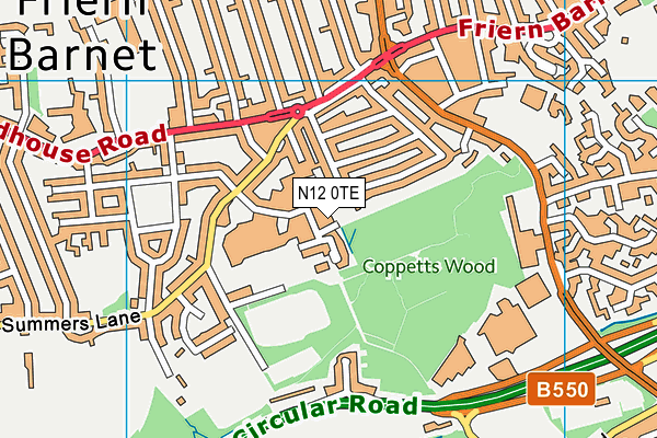 N12 0TE map - OS VectorMap District (Ordnance Survey) N12 0TE map - OS VectorMap District (Ordnance Survey)